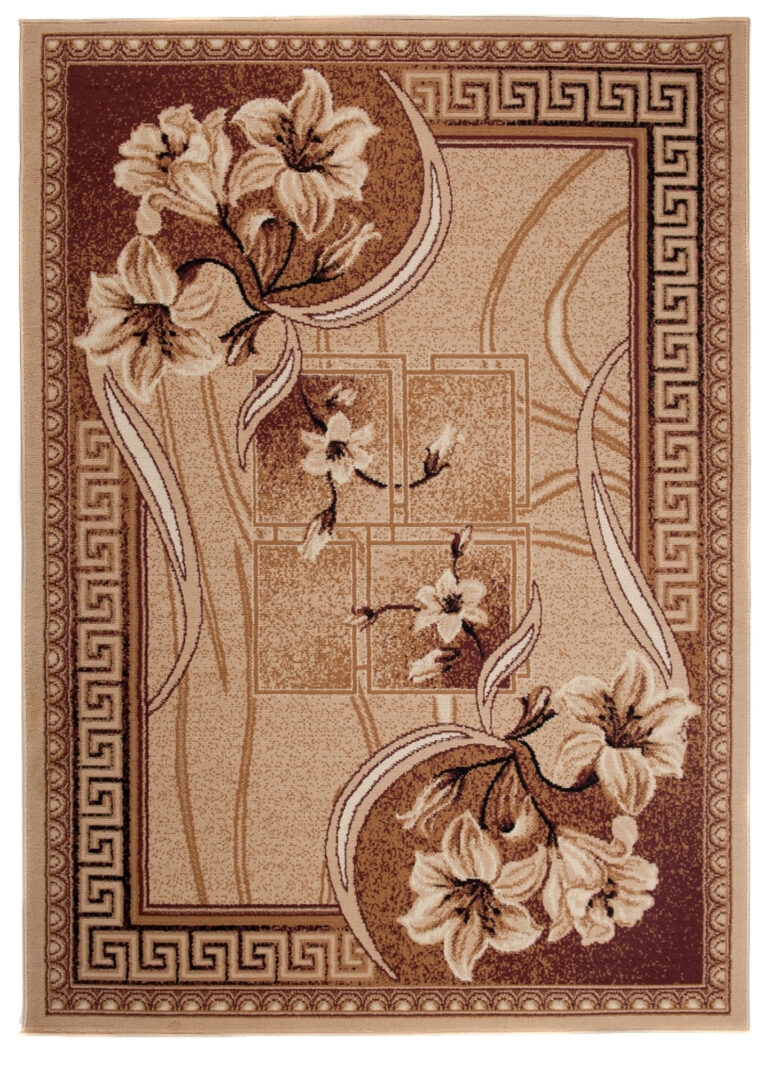Teppich Atlas Beige Braun Klassisch Floral