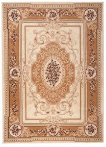 Teppich Atlas Creme Beige Traditionell Medaillon