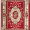 Teppich Atlas Rot Creme Traditionell Medaillon
