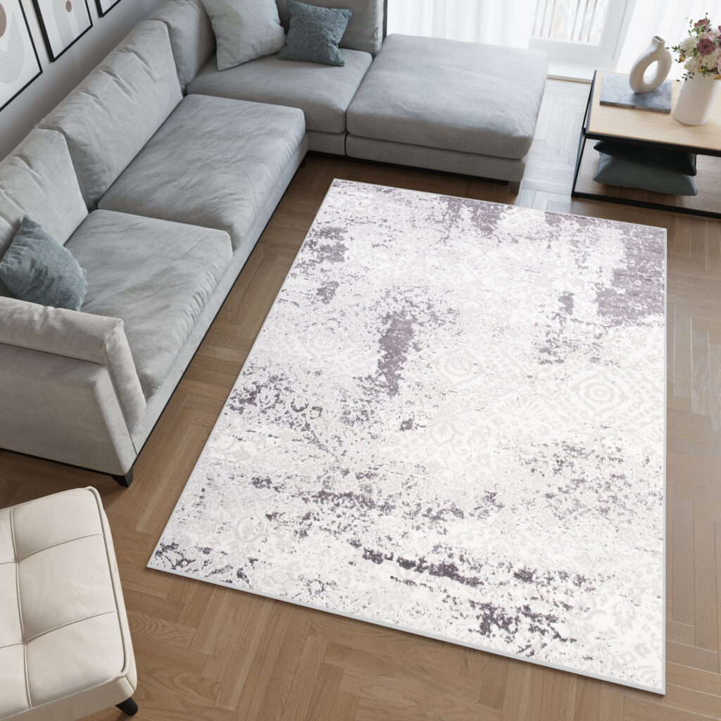 Teppich Sky Grau Creme Vintage Ornamente