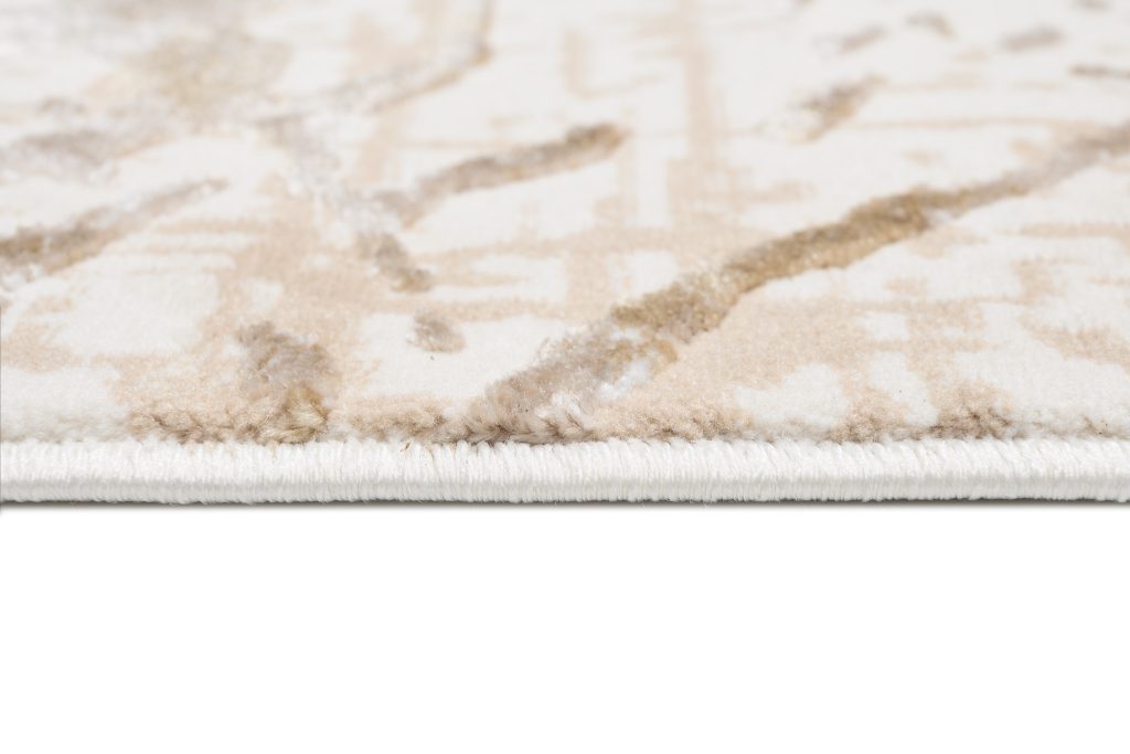 Teppich Hera Creme Beige Abstrakt Wellen 3D-Effekt