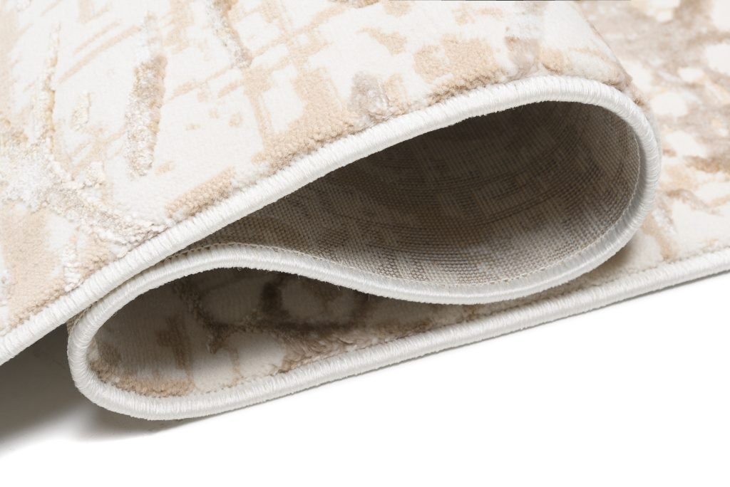 Teppich Hera Creme Beige Abstrakt Wellen 3D-Effekt