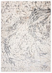 Teppich Hera Creme Grau Beige Wellen 3D-Effekt