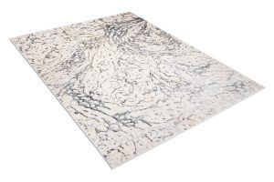 Teppich Hera Creme Grau Beige Wellen 3D-Effekt