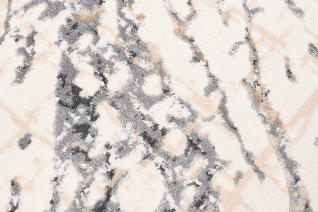 Teppich Hera Creme Grau Beige Wellen 3D-Effekt
