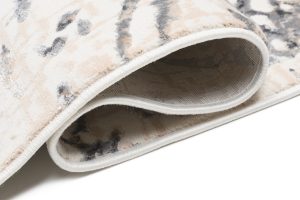 Teppich Hera Creme Grau Beige Wellen 3D-Effekt