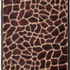 Teppich Atlas Braun Beige Tier Print Giraffe