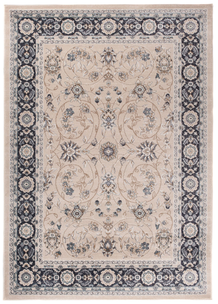 Teppich Colorado Traditioneller Beige Schwarz Floral