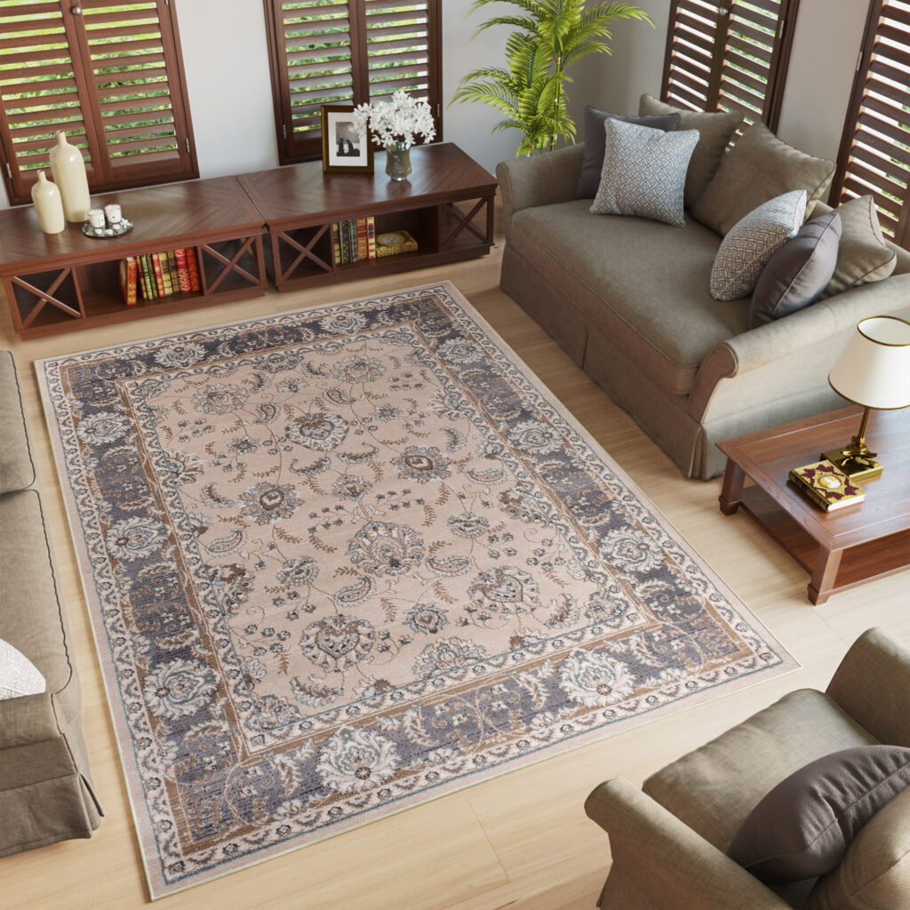 Teppich Colorado Klassisch Beige Grau Ornament