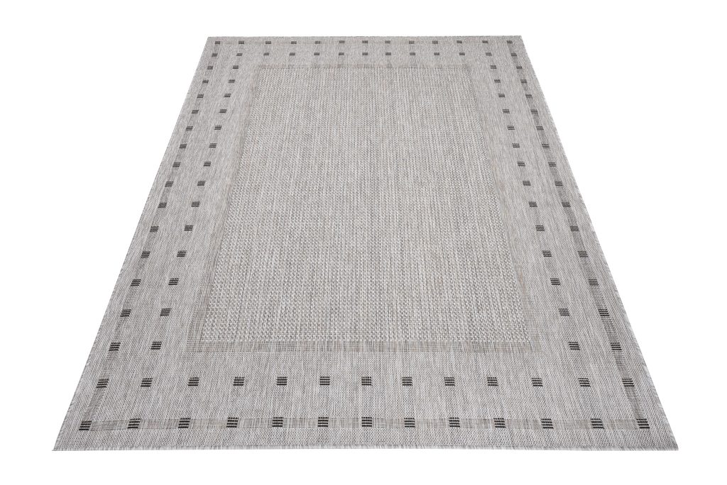 Teppich Melissa Grau Rahmen Indoor Outdoor