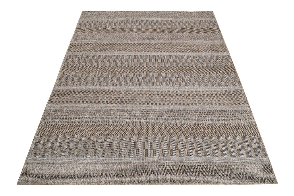 Teppich Melissa Braun Streifen Indoor Outdoor