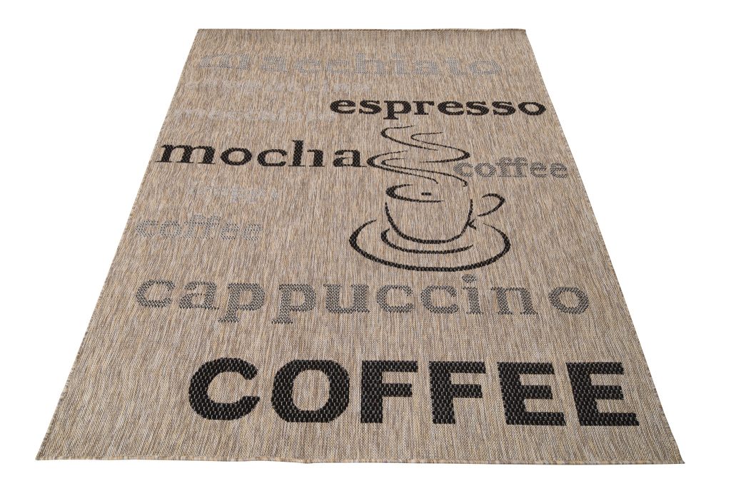Teppich Melissa Braun Schwarz Kaffee Indoor Outdoor