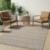 Teppich Melissa Braun Linien Indoor Outdoor
