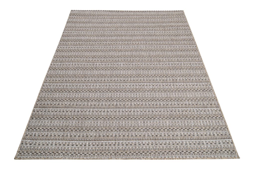 Teppich Melissa Braun Schmale Streifen Indoor Outdoor