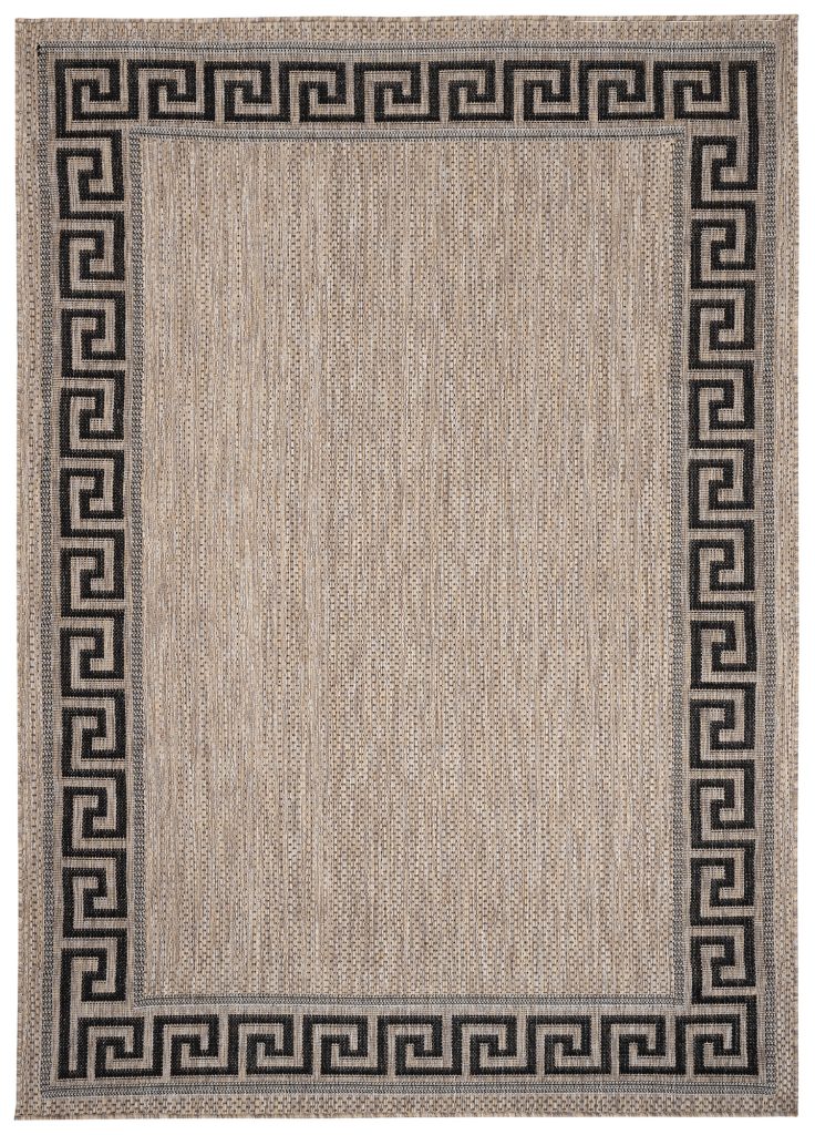 Teppich Melissa Braun Schwarz Zig Zag Indoor Outdoor