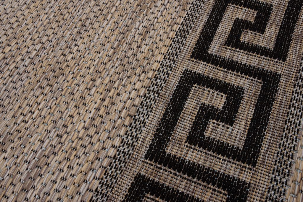 Teppich Melissa Braun Schwarz Zig Zag Indoor Outdoor