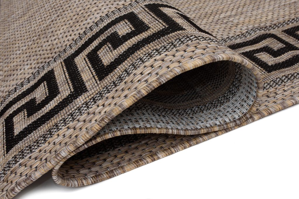 Teppich Melissa Braun Schwarz Zig Zag Indoor Outdoor