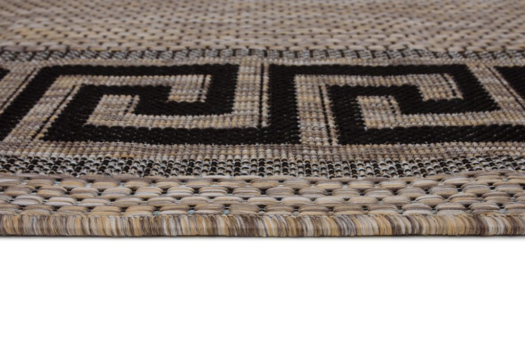 Teppich Melissa Braun Schwarz Zig Zag Indoor Outdoor