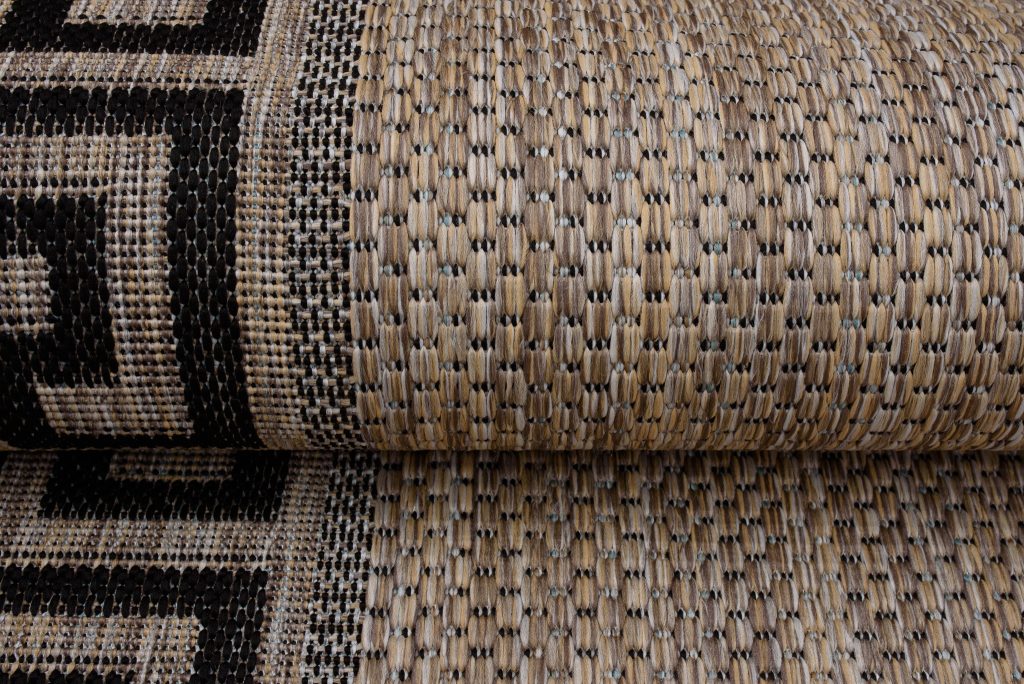 Teppich Melissa Braun Schwarz Zig Zag Indoor Outdoor