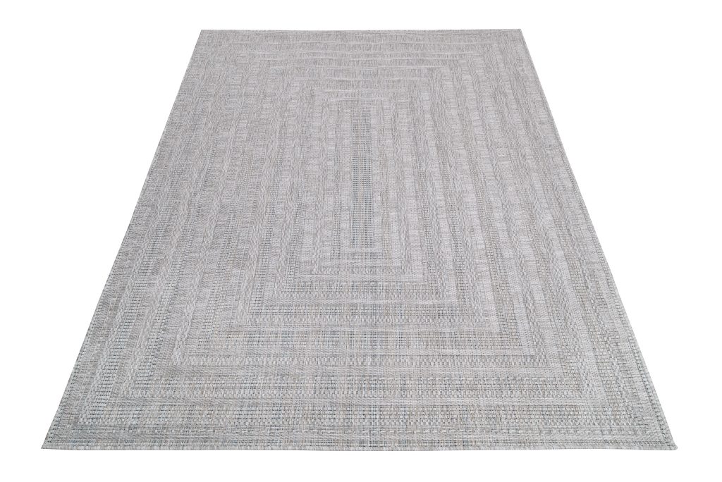 Teppich Melissa Grau Melange Geometrisch Indoor Outdoor