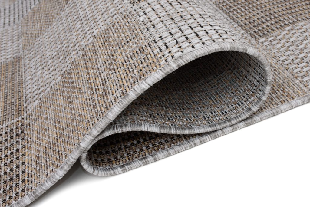 Teppich Melissa Braun Grau Quadrate Indoor Outdoor