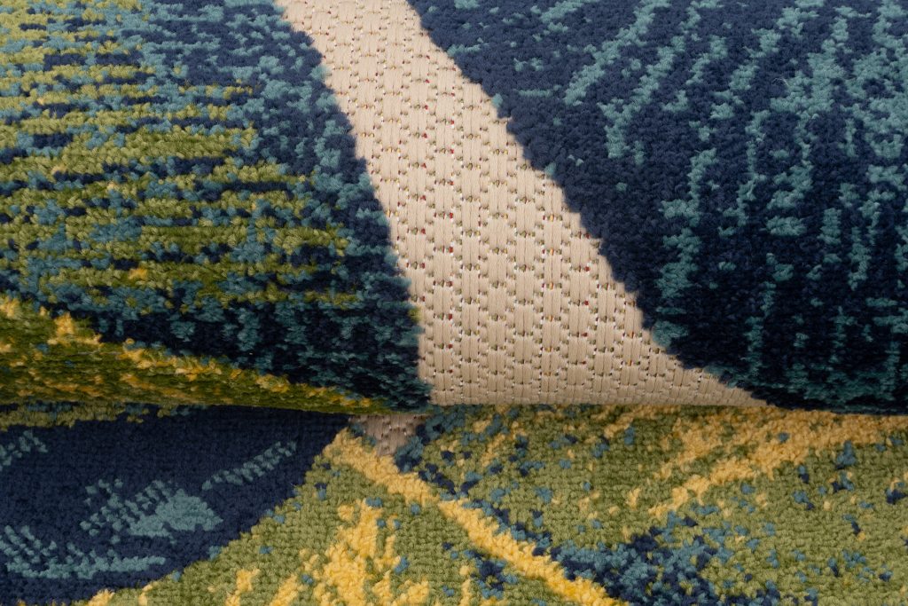 Teppich Outdoor Patio Creme Blätter Palmen