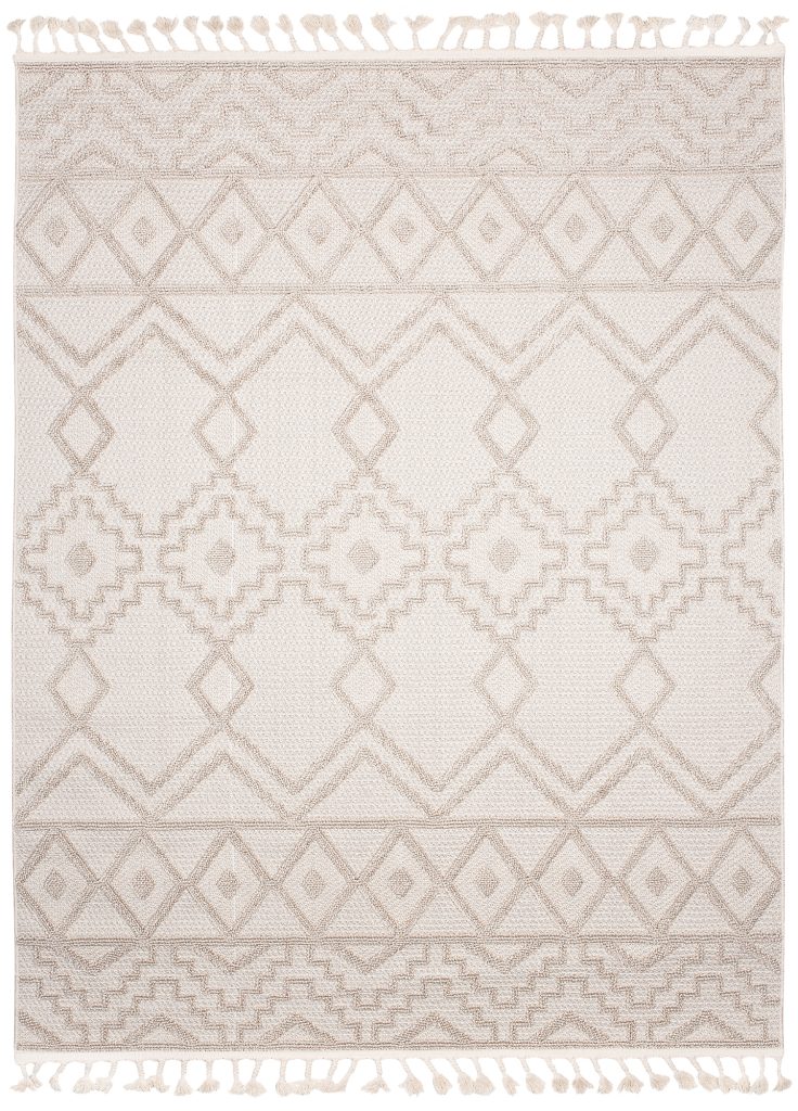 Teppich Timber Indoor Outdoor Beige Marokkanisch Fransen