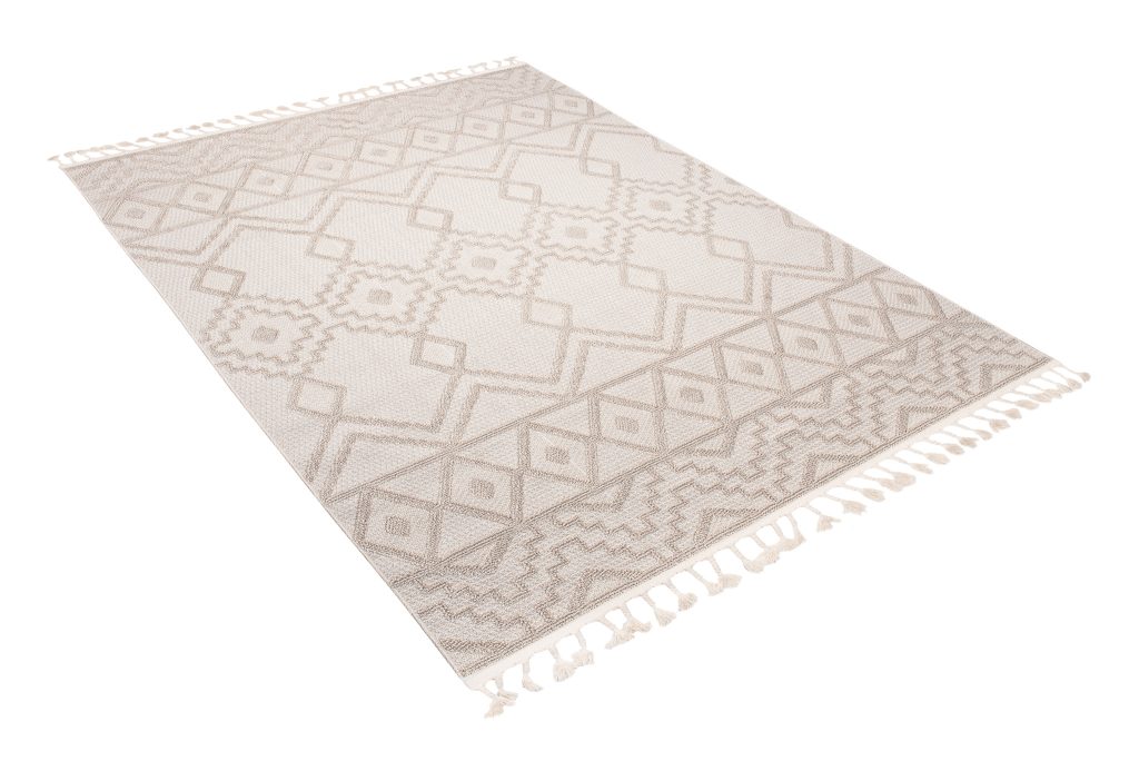 Teppich Timber Indoor Outdoor Beige Marokkanisch Fransen