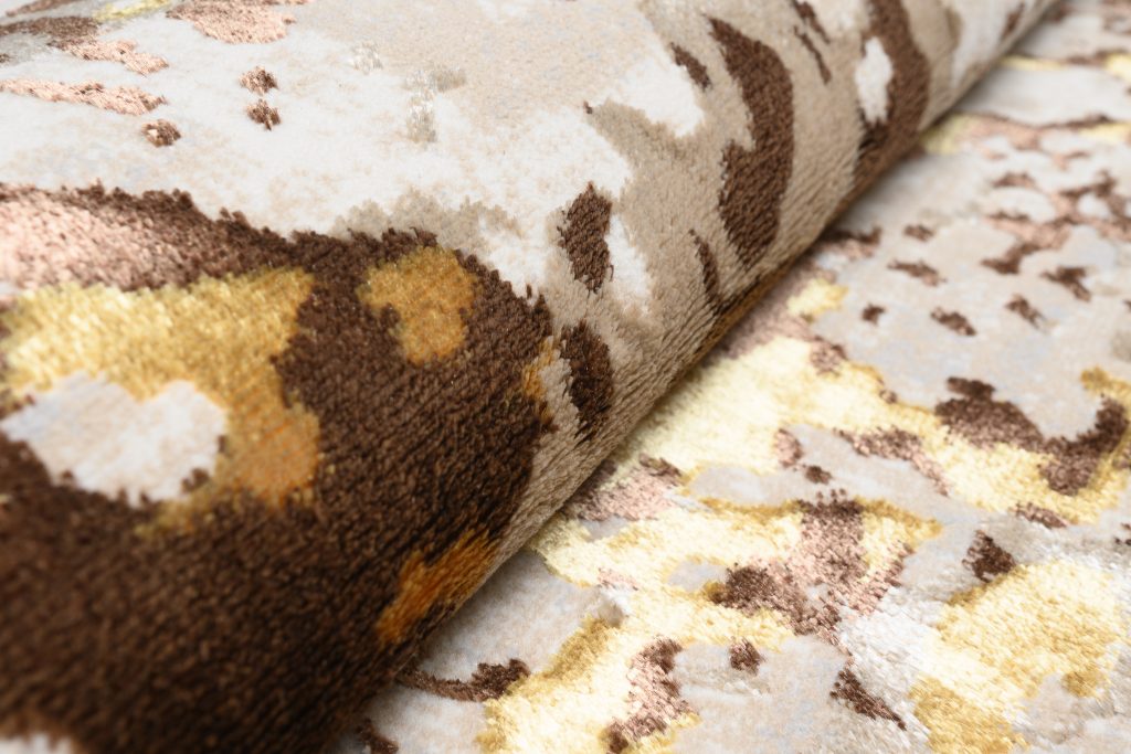 Teppich Golden Creme Gold Abstrakt