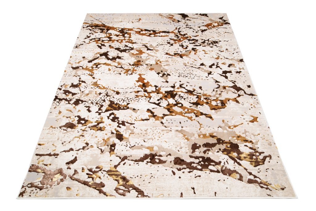 Teppich Golden Creme Gold Abstrakt