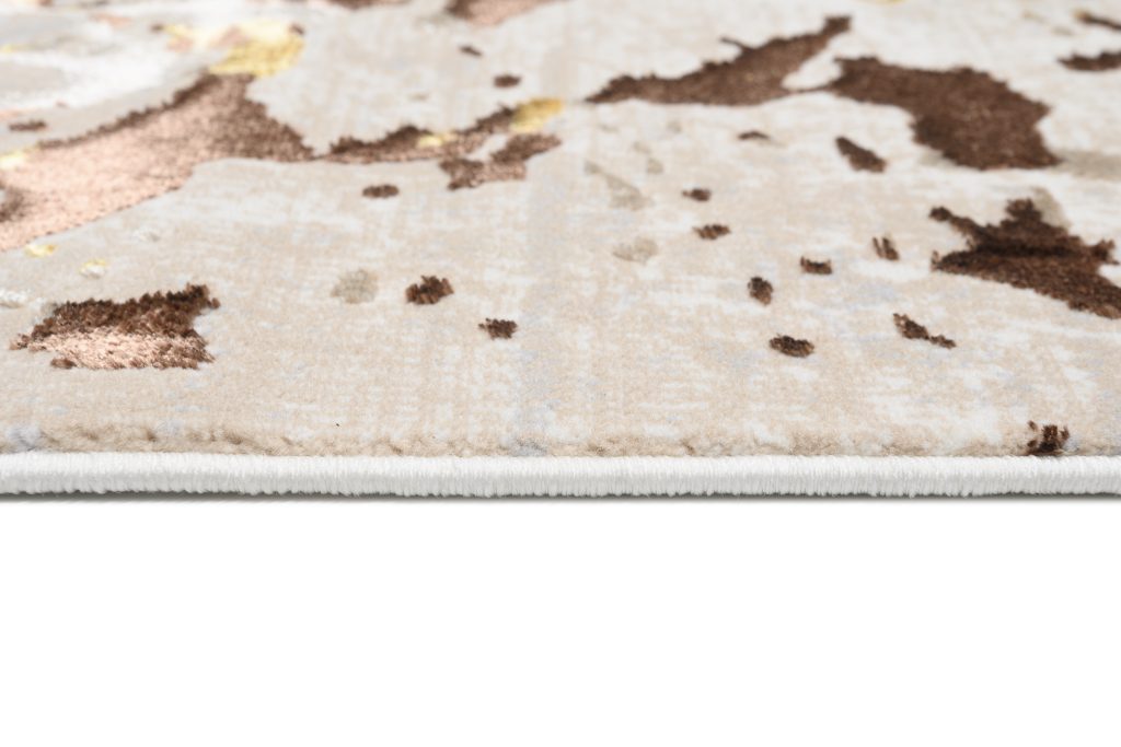 Teppich Golden Creme Gold Abstrakt
