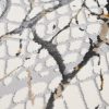 Teppich Golden Creme Gold Grau Schlangenleder Motiv