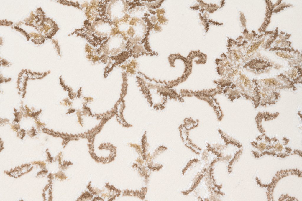 Teppich Hera Vintage Creme Beige Rahmen 3D-Effekt