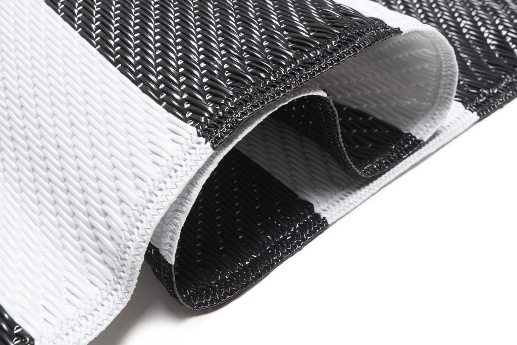 Teppich Ibiza Outdoor Beidseitig Wasserdicht Schwarz Weiß Streifen