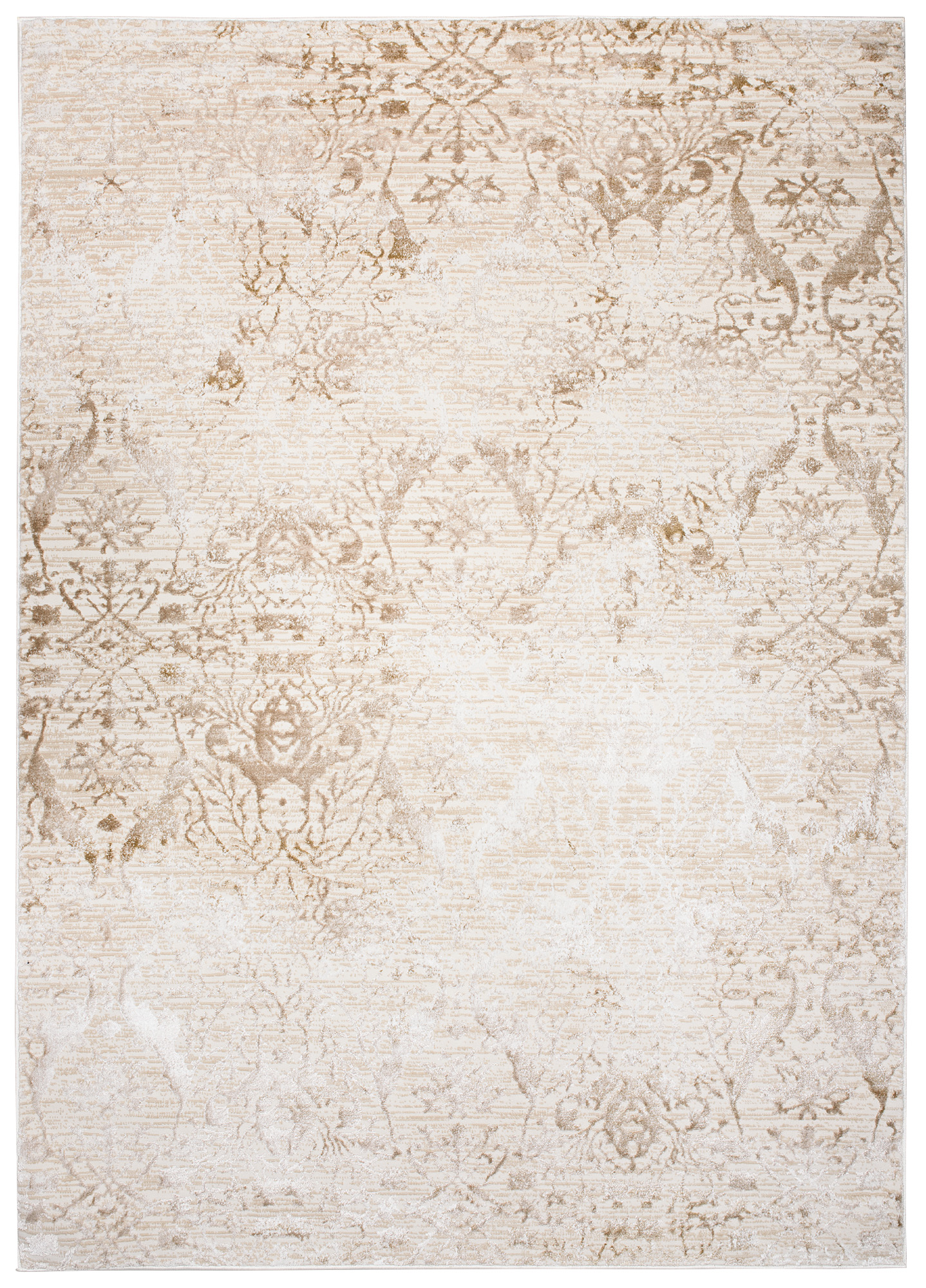 Teppich Hera Creme Beige Ornamente Vintage 3D-Effekt