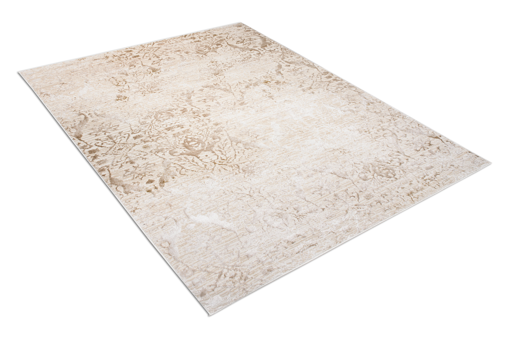 Teppich Hera Creme Beige Ornamente Vintage 3D-Effekt