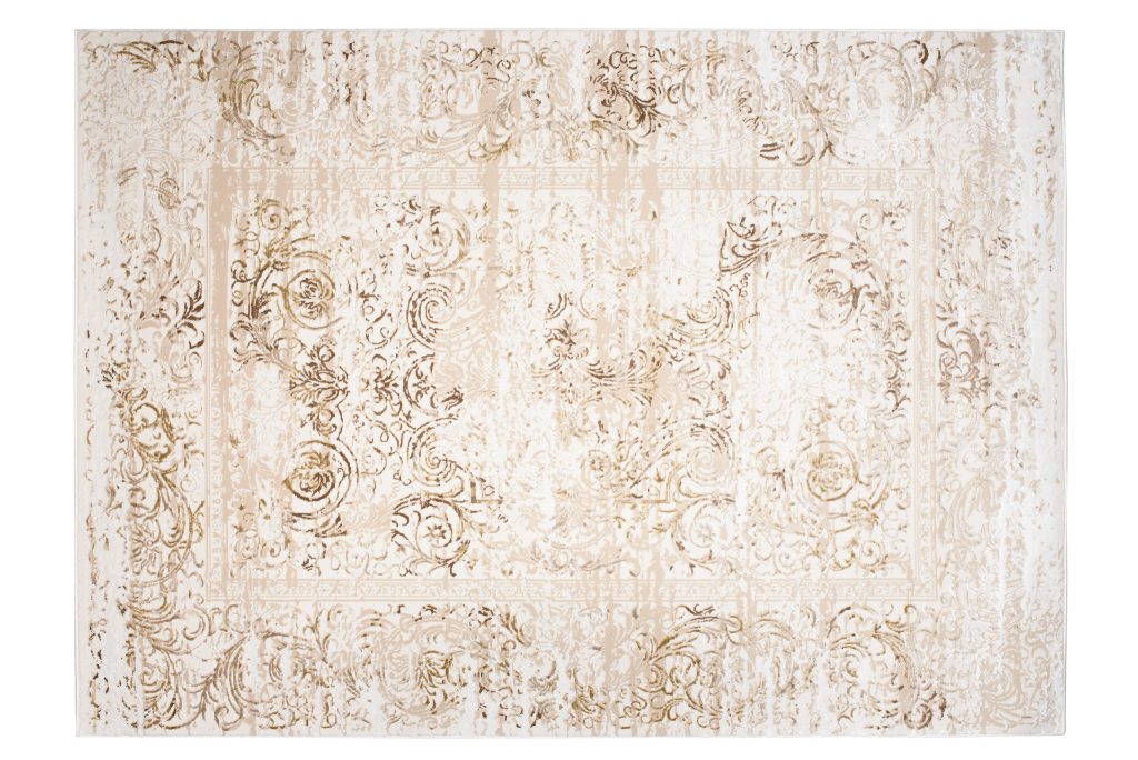 Teppich Hera Vintage Beige Creme Meliert 3D-Effekt