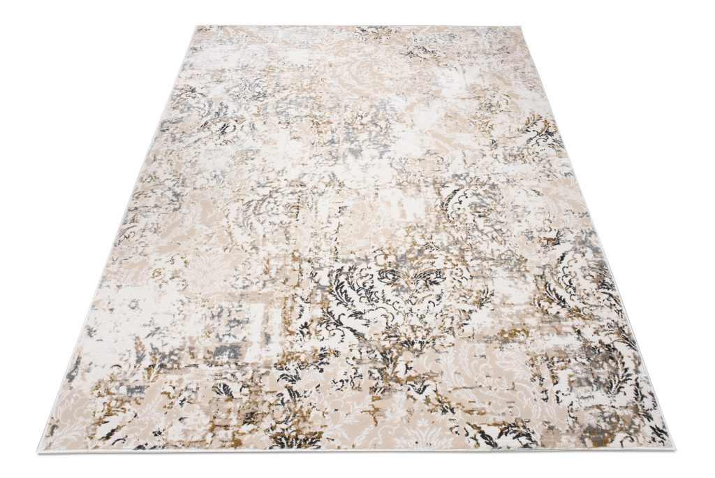 Teppich Hera Creme Beige Grau Ornamente 3D-Effekt