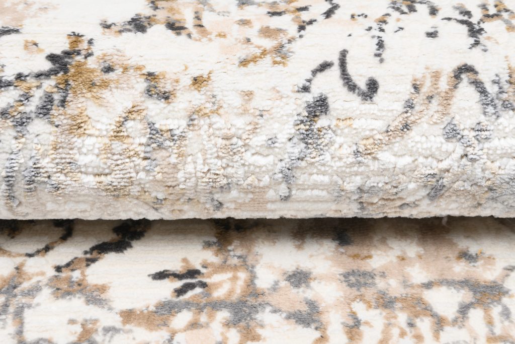 Teppich Hera Creme Beige Grau Ornamente 3D-Effekt