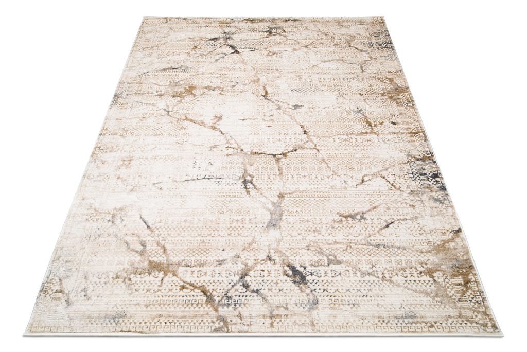Teppich Hera Creme Beige Grau Ethno 3D-Effekt