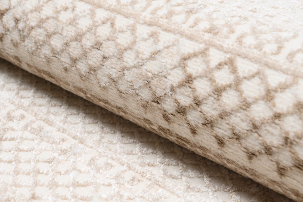 Teppich Hera Creme Beige Grau Ethno 3D-Effekt