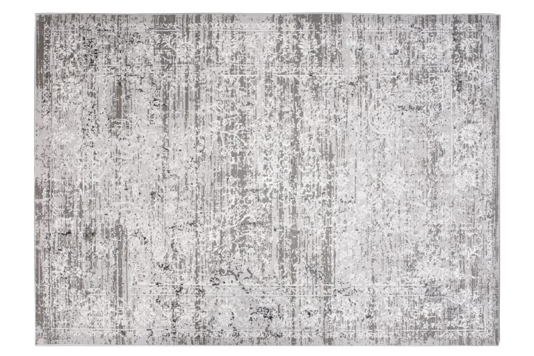 Teppich Hera Dunkel Grau Creme Ornamente 3D-Effekt