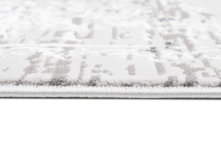 Teppich Hera Dunkel Grau Creme Ornamente 3D-Effekt