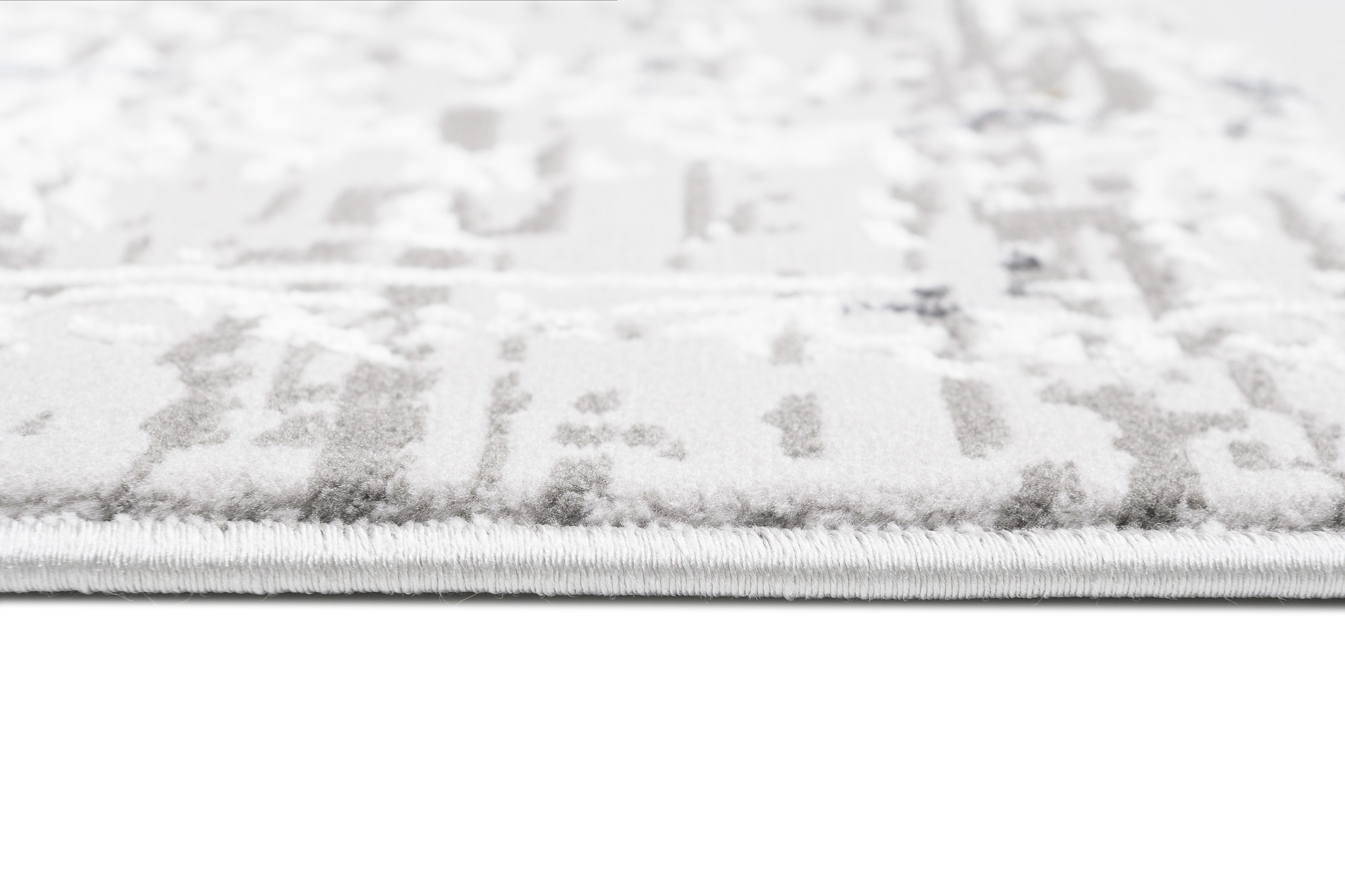 Teppich Hera Dunkel Grau Creme Ornamente 3D-Effekt