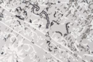 Teppich Hera Dunkel Grau Creme Ornamente 3D-Effekt