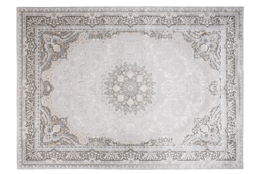 Teppich Hera Grau Beige Creme Klassisch 3D-Effekt