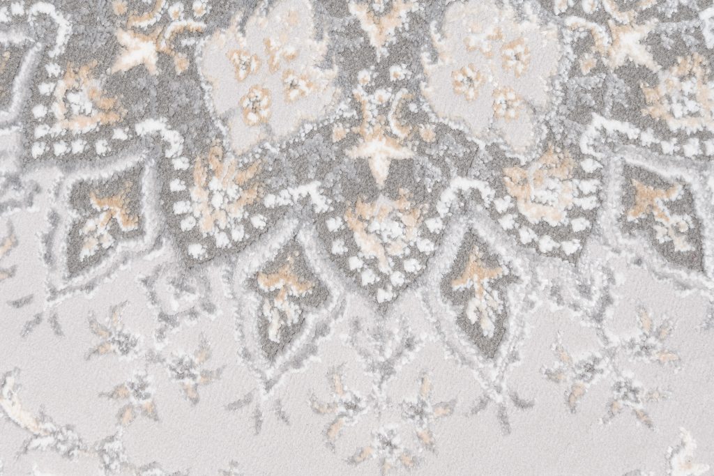 Teppich Hera Grau Beige Creme Klassisch 3D-Effekt
