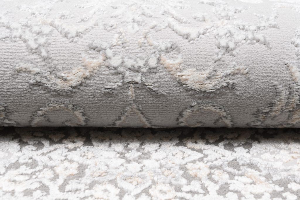 Teppich Hera Grau Beige Creme Klassisch 3D-Effekt