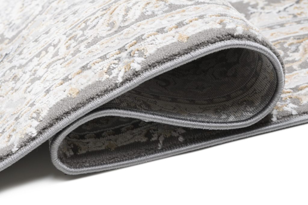 Teppich Hera Grau Creme Beige Klassisch 3D-Effekt