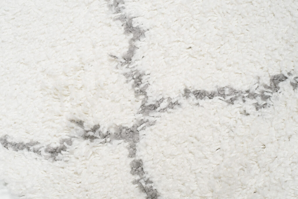 Teppichläufer Boho mit Fransen Creme Marokkanisch Kleeblatt
